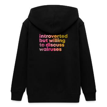 Walross - Teenager Organic Kapuzenjacke Mini Cultivator von Stanley/Stella - Schwarz - Hinten - AI Model Teenager Male light (155cm)