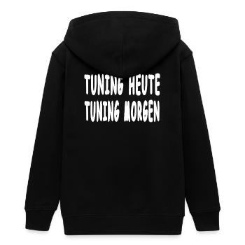 Tuning - Teenager Organic Kapuzenjacke Mini Cultivator von Stanley/Stella - Schwarz - Hinten - AI Model Teenager Male light (155cm)