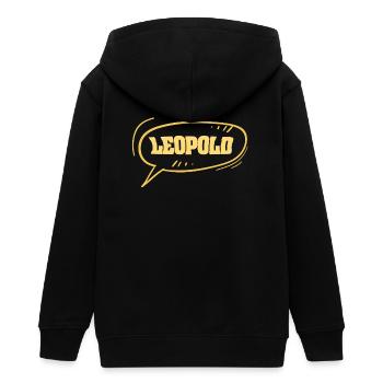 Cadeau pour Léopold - Veste à capuche ado bio Stanley/Stella - noir - Dos - AI Model Teenager Male light (155cm)