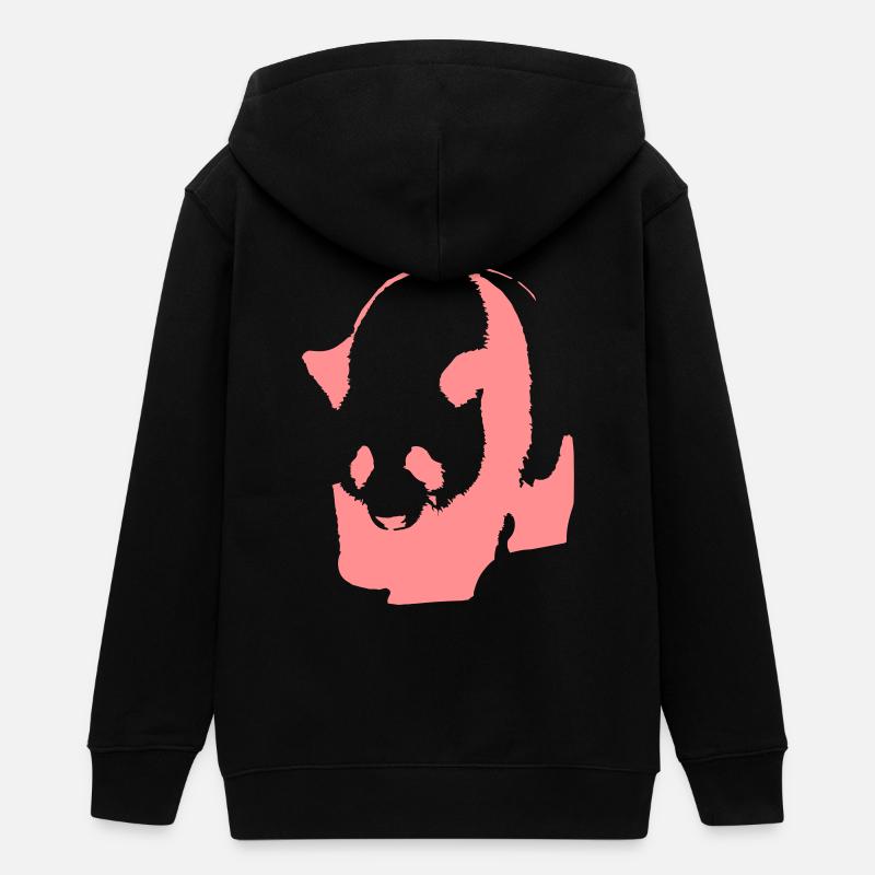 panda - Veste à capuche ado bio Stanley/Stella - noir