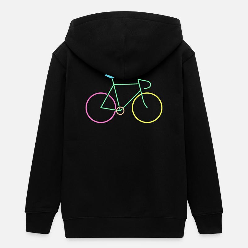 Vélo de course coloré - Veste à capuche ado bio Stanley/Stella - noir