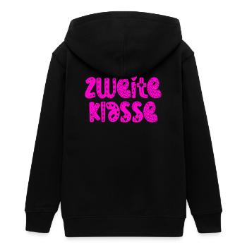 Grundschule 2 Klasse - Zweite Schulklasse - Teenager Organic Kapuzenjacke Mini Cultivator von Stanley/Stella - Schwarz - Hinten - AI Model Teenager Male light (155cm)