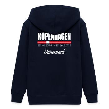 Kopenhagen - Teenager Organic Kapuzenjacke Mini Cultivator von Stanley/Stella - Navy - Hinten - AI Model Teenager Male light (155cm)