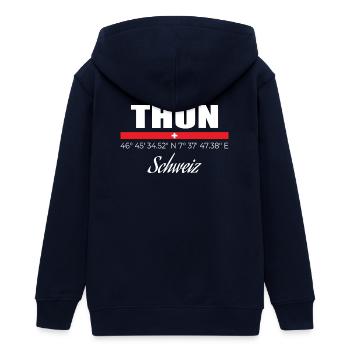 Thon - Veste à capuche ado bio Stanley/Stella - marine - Dos - AI Model Teenager Male light (155cm)