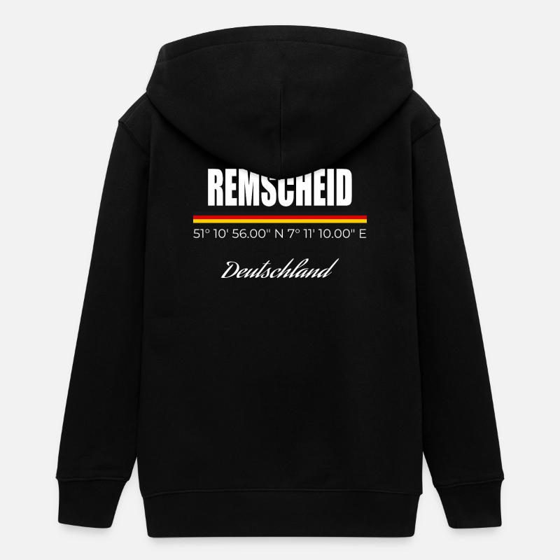 Remscheid - Veste à capuche ado bio Stanley/Stella - noir