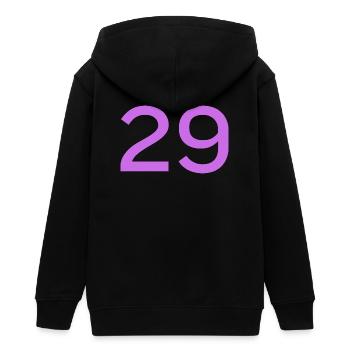 29 - Teenager Organic Kapuzenjacke Mini Cultivator von Stanley/Stella - Schwarz - Hinten - AI Model Teenager Male light (155cm)