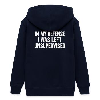 Unsupervised Mischief – Lustiges Ausreden - Teenager Organic Kapuzenjacke Mini Cultivator von Stanley/Stella - Navy - Hinten - AI Model Teenager Male light (155cm)