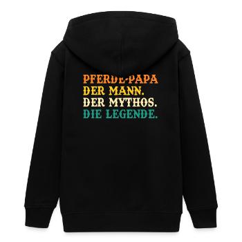 Reiten Papa Vater Pferdeliebhaber Reiterhof Pferde - Teenager Organic Kapuzenjacke Mini Cultivator von Stanley/Stella - Schwarz - Hinten - AI Model Teenager Male light (155cm)