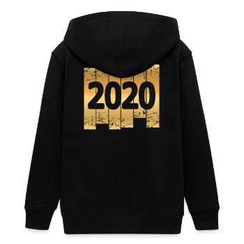 2020 - Teenager Organic Kapuzenjacke Mini Cultivator von Stanley/Stella - Schwarz - Hinten - AI Model Teenager Male light (155cm)