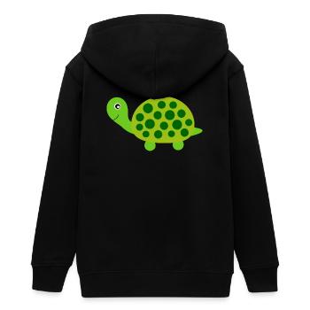 Tortue Tortues - Veste à capuche ado bio Stanley/Stella - noir - Dos - AI Model Teenager Male light (155cm)