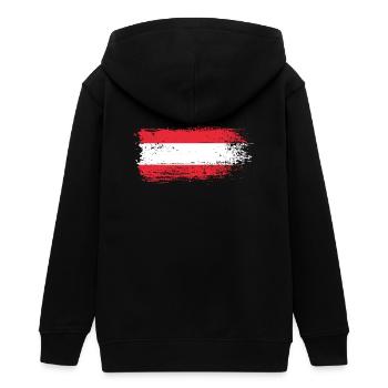 Drapeau autrichien - Veste à capuche ado bio Stanley/Stella - noir - Dos - AI Model Teenager Male light (155cm)