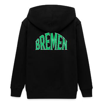 Bremen - Teenager Organic Kapuzenjacke Mini Cultivator von Stanley/Stella - Schwarz - Hinten - AI Model Teenager Male light (155cm)