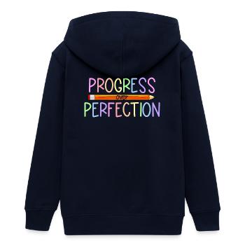 Le progrès plutôt que la perfection Retour à l’école Leh - Veste à capuche ado bio Stanley/Stella - marine - Dos - AI Model Teenager Male light (155cm)