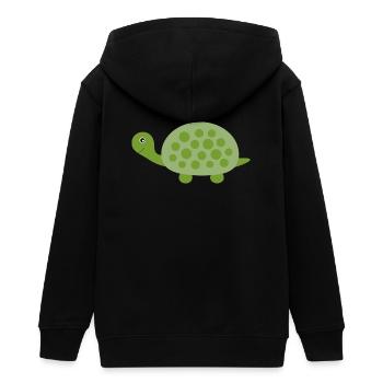 Tortue Tortues - Veste à capuche ado bio Stanley/Stella - noir - Dos - AI Model Teenager Male light (155cm)
