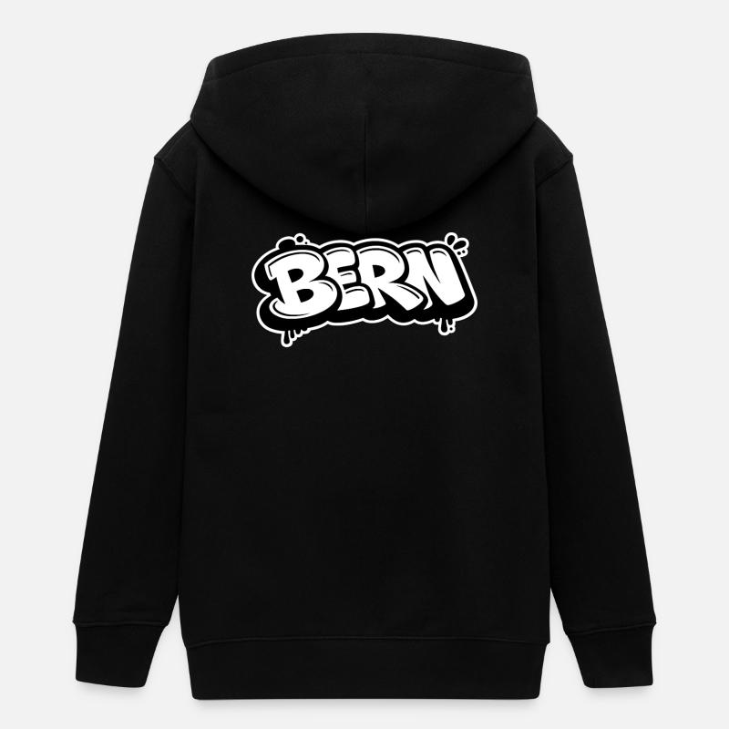 Bern Throwie - Veste à capuche ado bio Stanley/Stella - noir