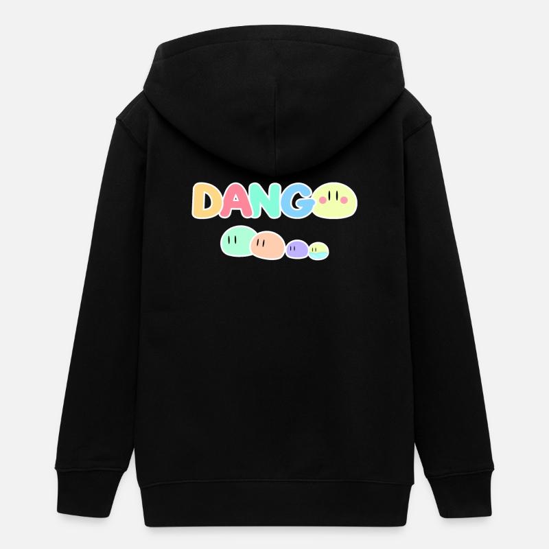 Dango Pastel Pop Illustration - Veste à capuche ado bio Stanley/Stella - noir