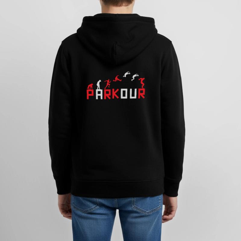 Évolution de la conception des séquences de course Veste à capuche ado bio Stanley/Stella