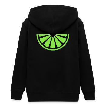 Tranche de citron vert - Veste à capuche ado bio Stanley/Stella - noir - Dos - AI Model Teenager Male light (155cm)