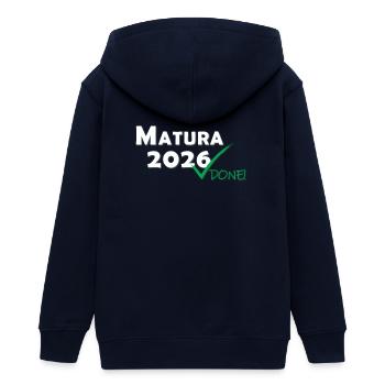 Matura 2026 Terminé - Veste à capuche ado bio Stanley/Stella - marine - Dos - AI Model Teenager Male light (155cm)