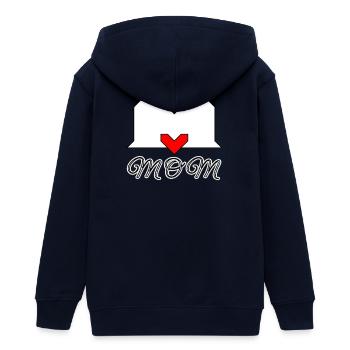 Mutterliebe best mum best MOM - Teenager Organic Kapuzenjacke Mini Cultivator von Stanley/Stella - Navy - Hinten - AI Model Teenager Male light (155cm)