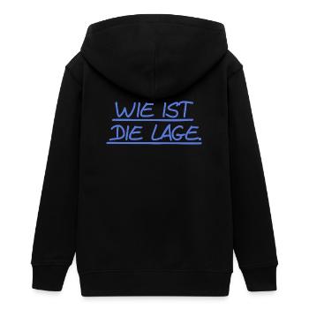 Wie ist die Lage? - Teenager Organic Kapuzenjacke Mini Cultivator von Stanley/Stella - Schwarz - Hinten - AI Model Teenager Male light (155cm)