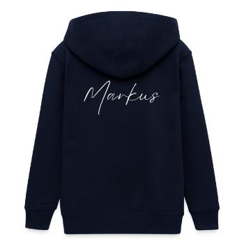 T-shirt Markus Nom cadeau pour hommes - Veste à capuche ado bio Stanley/Stella - marine - Dos - AI Model Teenager Male light (155cm)