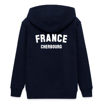 FRANCE CHERBOUG Frankreich - Veste à capuche ado bio Stanley/Stella - marine - Dos - AI Model Teenager Male light (155cm)