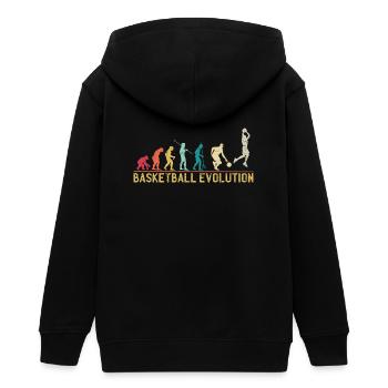 Basketball Evolution Progression Design - Veste à capuche ado bio Stanley/Stella - noir - Dos - AI Model Teenager Male light (155cm)