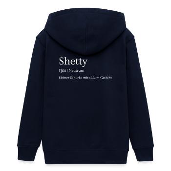 Shetty Shetlandpony Schurke mit süßem Gesicht - Teenager Organic Kapuzenjacke Mini Cultivator von Stanley/Stella - Navy - Hinten - AI Model Teenager Male light (155cm)