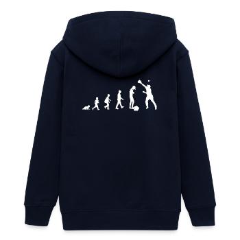 Evolution vom Baby zum Baseball Spieler / Sport - Teenager Organic Kapuzenjacke Mini Cultivator von Stanley/Stella - Navy - Hinten - AI Model Teenager Male light (155cm)