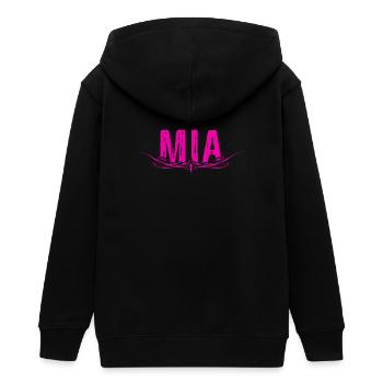 MIA verziert - Teenager Organic Kapuzenjacke Mini Cultivator von Stanley/Stella - Schwarz - Hinten - AI Model Teenager Male light (155cm)