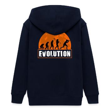 Évolution du tennis de table et du ping-pong - Veste à capuche ado bio Stanley/Stella - marine - Dos - AI Model Teenager Male light (155cm)