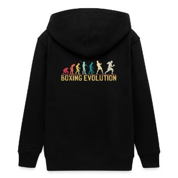 Boxing Evolution Progression Design - Veste à capuche ado bio Stanley/Stella - noir - Dos - AI Model Teenager Male light (155cm)
