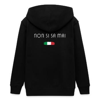 Non si sa mai – Italien Spruch Design - Teenager Organic Kapuzenjacke Mini Cultivator von Stanley/Stella - Schwarz - Hinten - AI Model Teenager Male light (155cm)
