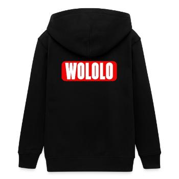 Wololo - 1a - Mobii_3 Edition - Red&White - Teenager Organic Kapuzenjacke Mini Cultivator von Stanley/Stella - Schwarz - Hinten - AI Model Teenager Male light (155cm)