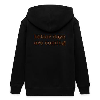better days - Teenager Organic Kapuzenjacke Mini Cultivator von Stanley/Stella - Schwarz - Hinten - AI Model Teenager Male light (155cm)