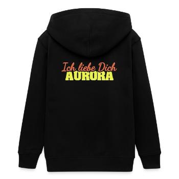 Liebe Aurora - Teenager Organic Kapuzenjacke Mini Cultivator von Stanley/Stella - Schwarz - Hinten - AI Model Teenager Male light (155cm)