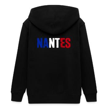 Nantes Frankreich - Teenager Organic Kapuzenjacke Mini Cultivator von Stanley/Stella - Schwarz - Hinten - AI Model Teenager Male light (155cm)