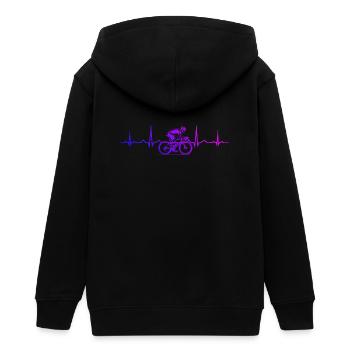 Compact road bike design for road bike - Teens Organic Zip-up Hoodie by Stanley/Stella - black - Back - AI Model Teenager Male light (155cm)