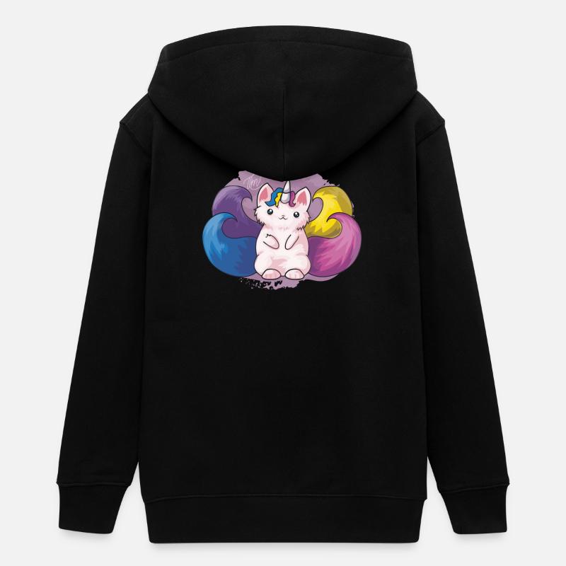 Kitty katacorn - Veste à capuche ado bio Stanley/Stella - noir