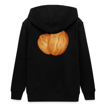 zwei schöne leuchtende Walnüsse - Teenager Organic Kapuzenjacke Mini Cultivator von Stanley/Stella - Schwarz - Hinten - AI Model Teenager Male light (155cm)