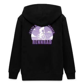 Echte Mädchen fahren Rennrad! Fahrrad Geschenk - Teenager Organic Kapuzenjacke Mini Cultivator von Stanley/Stella - Schwarz - Hinten - AI Model Teenager Male light (155cm)