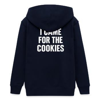 I came for the cookies - Teenager Organic Kapuzenjacke Mini Cultivator von Stanley/Stella - Navy - Hinten - AI Model Teenager Male light (155cm)