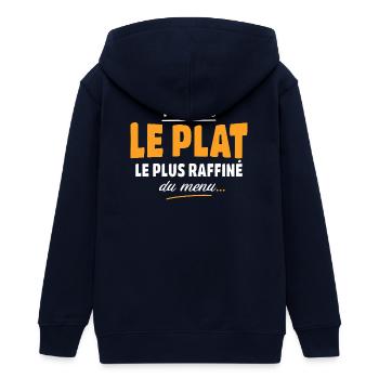 T'es pas le plat le plus raffiné du menu - Veste à capuche ado bio Stanley/Stella - marine - Dos - AI Model Teenager Male light (155cm)