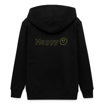 Happy - Teenager Organic Kapuzenjacke Mini Cultivator von Stanley/Stella - Schwarz - Hinten - AI Model Teenager Male light (155cm)