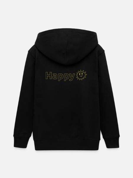 Happy - Teenager Organic Kapuzenjacke Mini Cultivator von Stanley/Stella - Schwarz