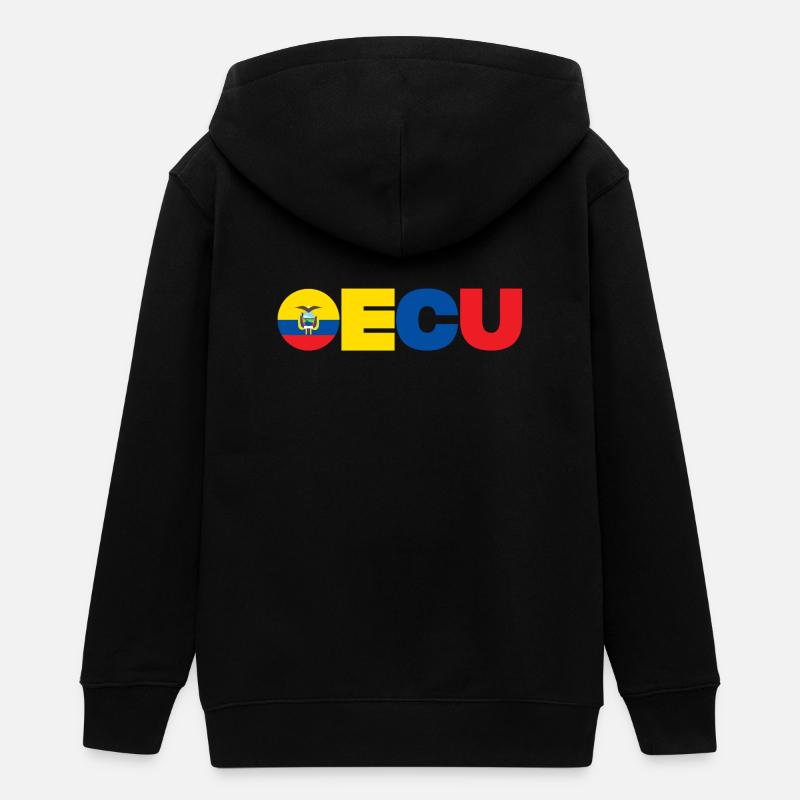 Équateur - Veste à capuche ado bio Stanley/Stella - noir