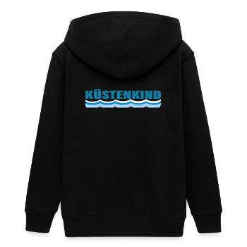 KÜSTENKIND - Teenager Organic Kapuzenjacke Mini Cultivator von Stanley/Stella - Schwarz - Hinten - AI Model Teenager Male light (155cm)