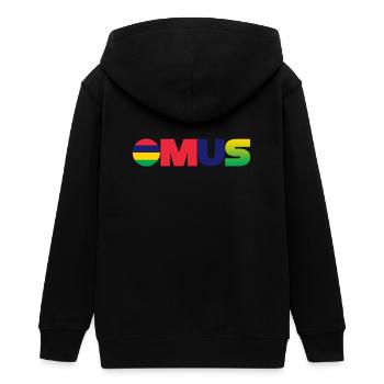 Mauritius - Teens Organic Zip-up Hoodie by Stanley/Stella - black - Back - AI Model Teenager Male light (155cm)
