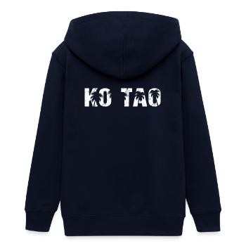 Palmiers de Ko Tao, Thaïlande, - Veste à capuche ado bio Stanley/Stella - marine - Dos - AI Model Teenager Male light (155cm)